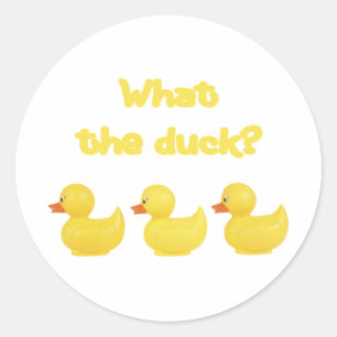 Wat de Duck? Ronde Sticker
