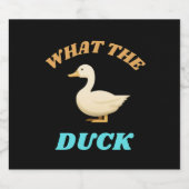 Wat de...eend? humoristische quote bier etiket (Enkel label)