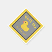 Wat de eend verjaardag grappig geel servet (Hoek)