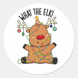 Wat De Eland Grappige Dier Punt Ronde Sticker