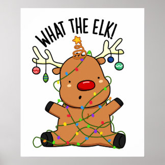 Wat De Eland Grappige Dieren Grap Poster