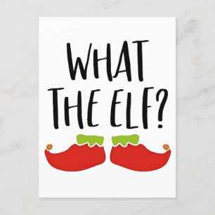 Wat de Elf Grappig Kerst Elf Kerstman Feestdagenkaart