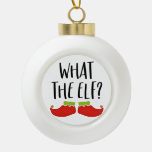 Wat de Elf Grappig Kerst Elf Kerstman Keramische Bal Ornament