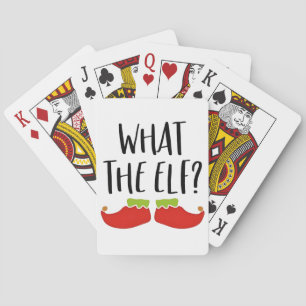 Wat de Elf Grappig Kerst Elf Kerstman Pokerkaarten