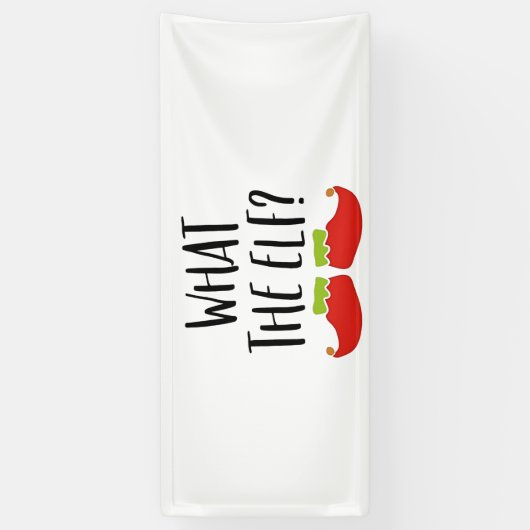 Wat de Elf Grappig Kerst Elf Kerstman Spandoek (Verticaal)