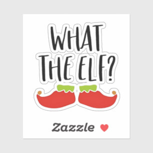 Wat de Elf Leuke Kerst Elf Kerstman Sticker