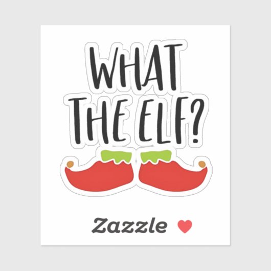 Wat de Elf Leuke Kerst Elf Kerstman  Sticker (Vel)