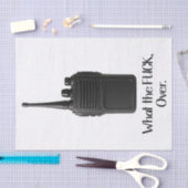 Wat de Fu*k over grappige Walkie Talkie icoon Tissuepapier (Craft)