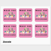 Wat De Fucculent Vierkante Sticker (Vel)