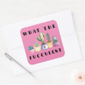 Wat De Fucculent Vierkante Sticker (Envelop)