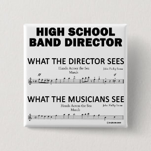 Wat de High School Band ziet Vierkante Button 5,1 Cm