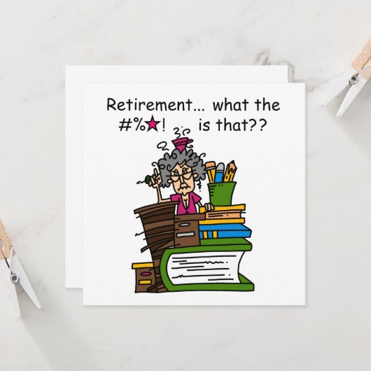 Wat de Humor van de Pensionering is Kaart (Voorkant / Achterkant in situ)