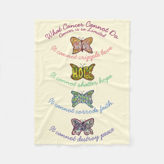 Wat de Kanker niet kan de Aangepaste Blanket van d Fleece Deken (Voorkant)