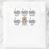 Wat de kat grappig vindt rechthoekige sticker (Tas)