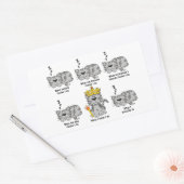 Wat de kat grappig vindt rechthoekige sticker (Envelop)