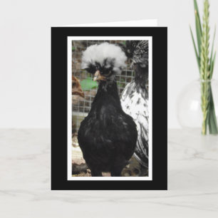 Wat de klok is gebeurd Funny Chicken Pun Kaart