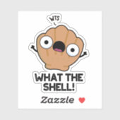 Wat de Shell Funny Zee Shell Pun Sticker (Vel)
