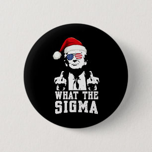 Wat de Sigma Trump Kerstman Grappige Kerstmeme XM Ronde Button 5,7 Cm