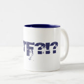 Wat de... tweekleurige koffiemok (Voorkant rechts)