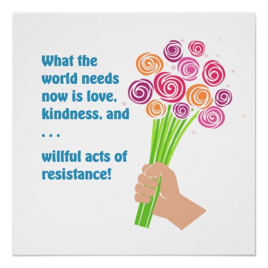 Wat de wereld nu nodig heeft perfect poster (Voorkant)