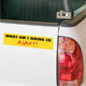 "WAT DOE IK IN AJAX?!" Bumpersticker (Op Truck)