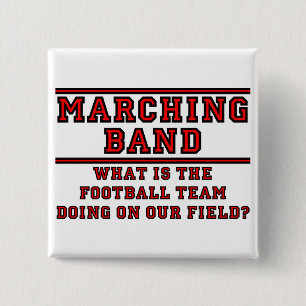 Wat doet het Football team op ons terrein? Vierkante Button 5,1 Cm