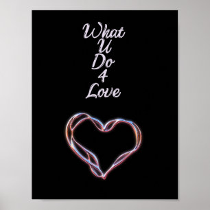 Wat doet u met 4 liefde? poster
