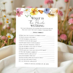 Wat draagt de bruid? Wildbloemspel Kaart