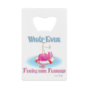 Wat drijft je Flamingo? Kredietkaart Flessenopener