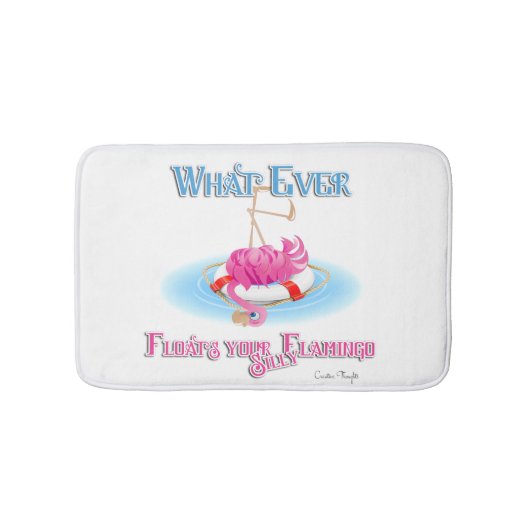 Wat drijft je Gekke Flamingo ook uit Badmat (Voorkant)