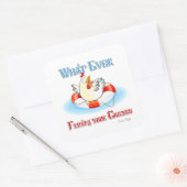 Wat drijft je kip 2? vierkante sticker (Envelop)