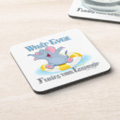 Wat drijft je olifant? bier onderzetter (Linkerzijde)