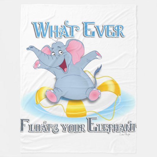 Wat drijft je olifant? fleece deken (Voorkant)