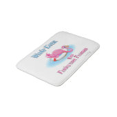 Wat drijft je roze flamingo? badmat (Gekanteld)
