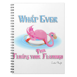 Wat drijft je roze flamingo? notitieboek