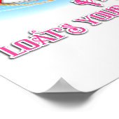 Wat drijft je roze flamingo? poster (Hoek)