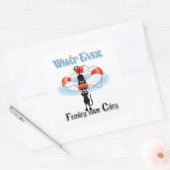 Wat drijft ooit je katten? vierkante sticker (Envelop)