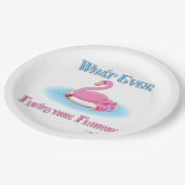 Wat drijft Uw Flamingo 2 Papieren Bordje (Gekanteld)