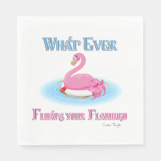 Wat drijft Uw Flamingo 2 Servetten (Voorkant)