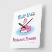 Wat drijft Uw Flamingo 2 Vierkante Klok (Hoek)