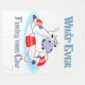 Wat drijft Uw Koe 3 uit Fleece Deken (Voorkant (Horizontaal))