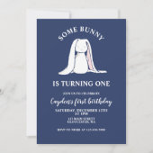 Wat een Bunny is een blauwe Eerste Dag Uitnodiging (Voorkant)