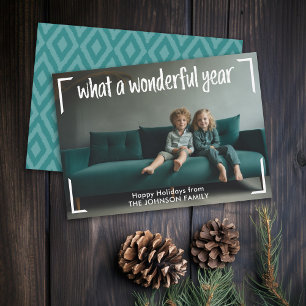 Wat een geweldig jaar - Kerstfoto Feestdagenkaart