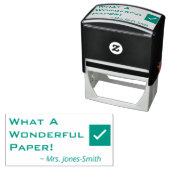"Wat een geweldig papier!" Educator Rubber Stamp Zelfinktende Stempel (In situ)