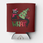 Wat een grappige Koelbox van een kerstkat, humoris Blikjeskoeler (Voorkant)