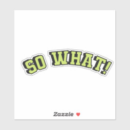 Wat een groene tekst sticker