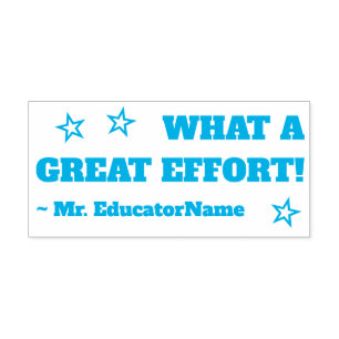 "WAT EEN GROTE INSPANNING!" Educator Rubber Stamp Zelfinktende Stempel