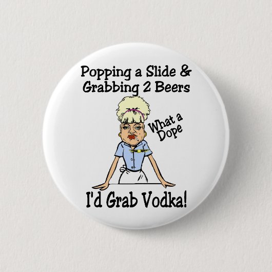 Wat een helling ronde button 5,7 cm (Voorkant)