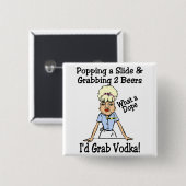 Wat een helling vierkante button 5,1 cm (Voorkant /achterkant)