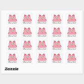 Wat een Hoot - Roze Owl Vierkante Sticker (Vel)